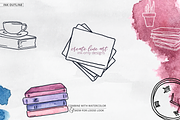 Whimsical Reader Watercolor Pack, an Illustration by plaidGecko (Thumbnail 4 of 6)
