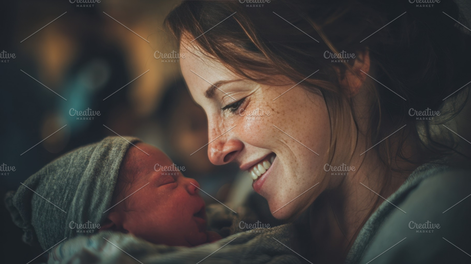 Mom smiles at her baby, a Photo by Beautiful things