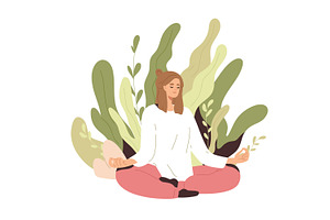 Women Meditating Concept