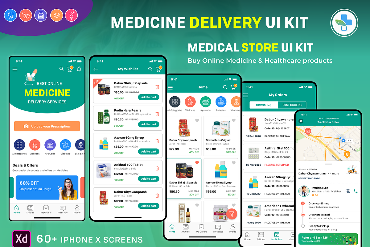 Medical Pharmacy App, a Websites & App Template by UX Design Master (Photo 2 of 15)