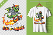 Cool Dragon Skater Character Clipart, an Animal Illustration by zahidhossainalif (Thumbnail 3 of 3)