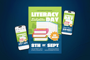 International Literacy Day Flyer Set, a Flyer Template by The Good Store