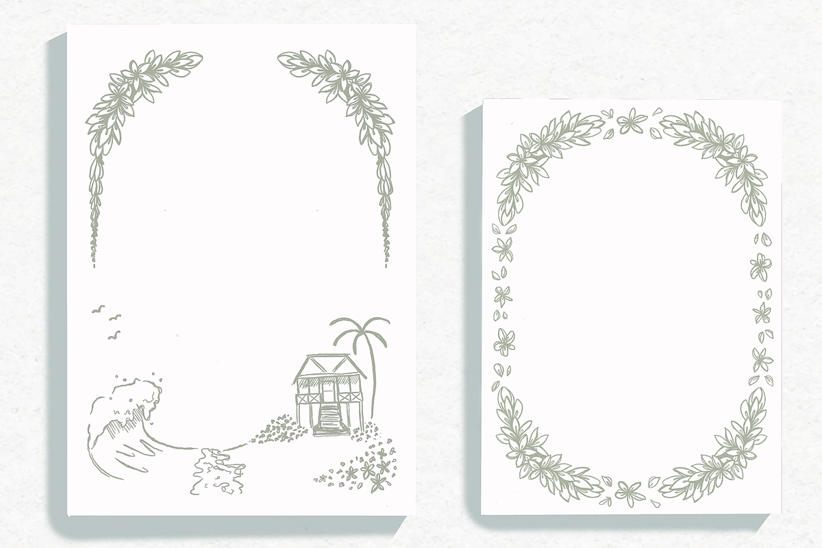 Hawaiian Floral Wedding Clipart, an Illustration by Jordyn Grace Design (Photo 1 of 2)
