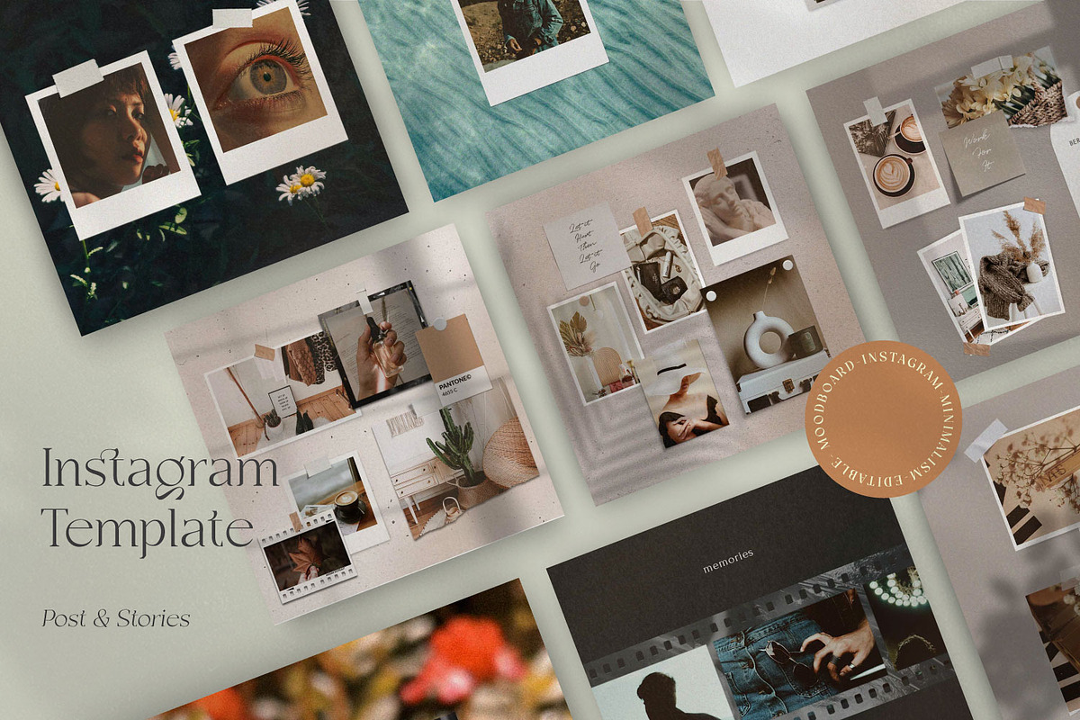 Moodboard - Canva + PS instagram, a Social Media Template by Dirtytemp Studio (Photo 4 of 6)