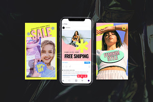 Pop-Vsual Instagram Template PSD