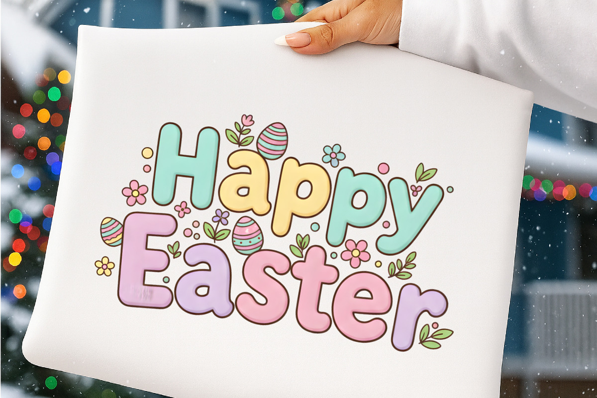 Bunny Egg Floral Spring Happy Easter, an Illustration by SinaCreation (Photo 4 of 7)