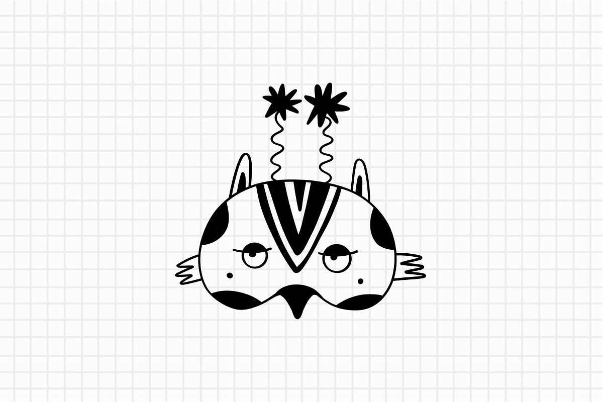 Christmas Mask Hand Drawn Set, an Animal Illustration by Art's and patterns (Photo 9 of 11)