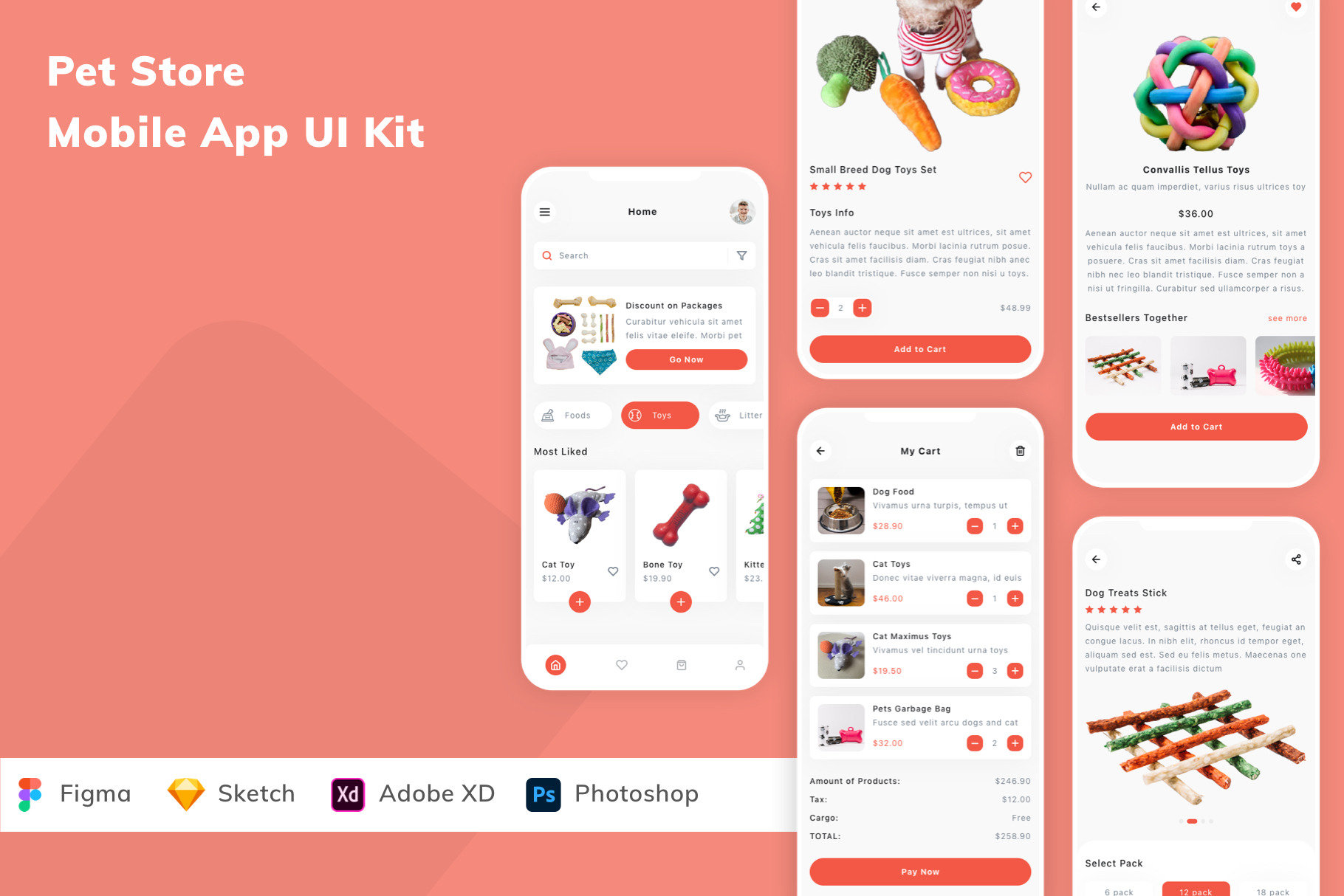 Pet Store Mobile App UI Kit, an UI Kit Template by Betush