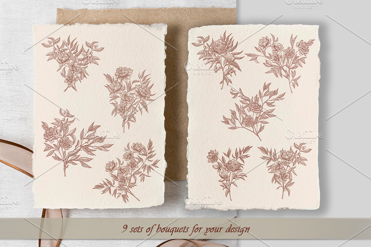 Vintage Floral collection, a Decorative Illustration by DamriNa art (Photo 5 of 10)