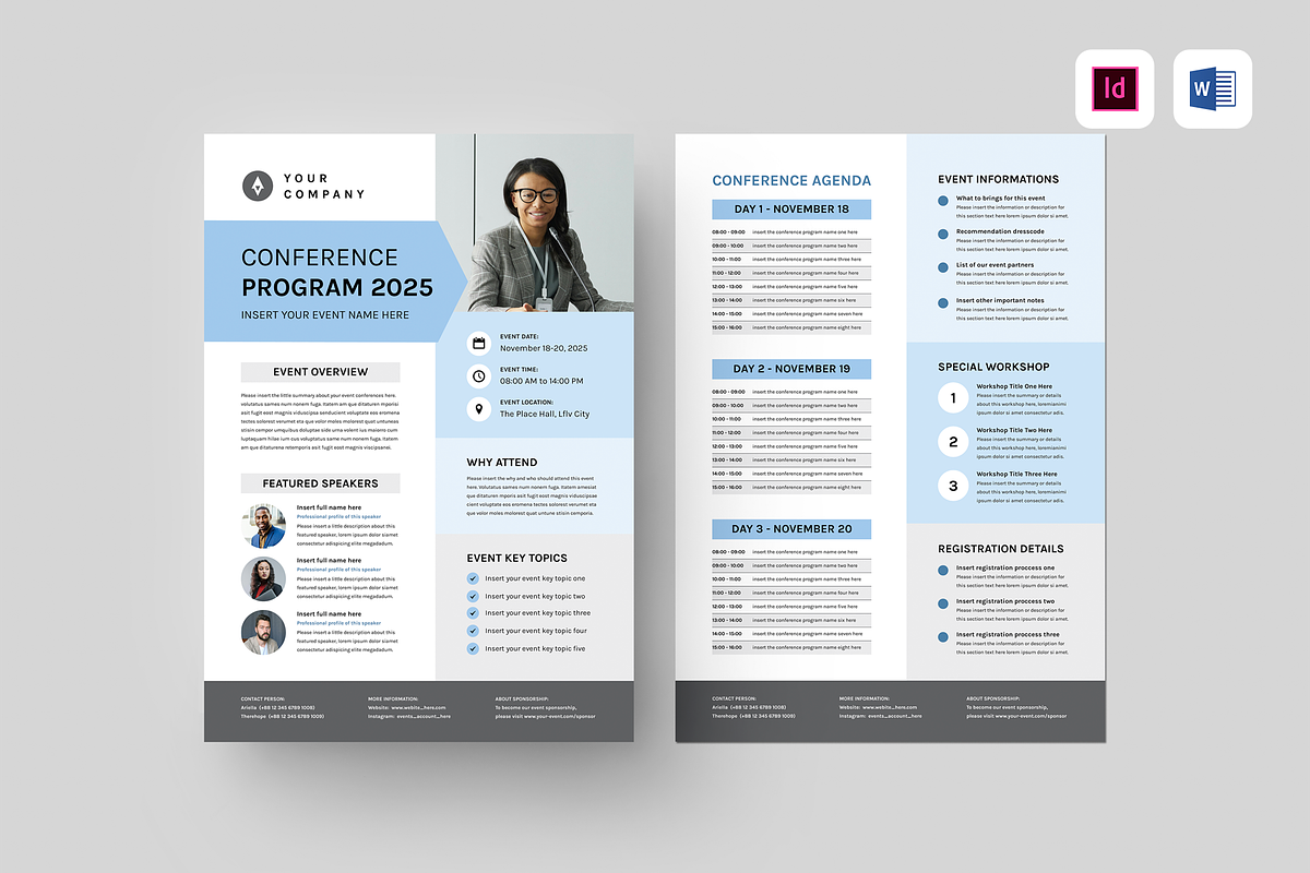 Event Conference Program, a Flyer Template by Leaflove (Photo 1 of 5)