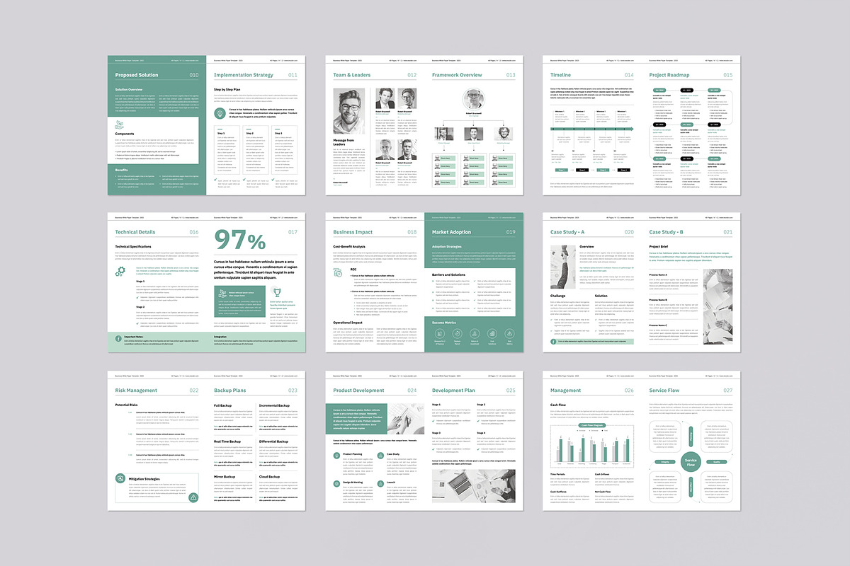Whitepaper | Canva, Word, InDesign, a Brochure Template by Orcshape Studio (Photo 15 of 17)