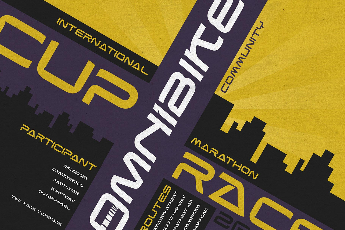 Two Race Typeface, a Sans Serif Font by alit design (Photo 8 of 15)