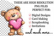 Bear Valentine Day Clipart, an Illustration by Daily.Designs (Thumbnail 2 of 5)