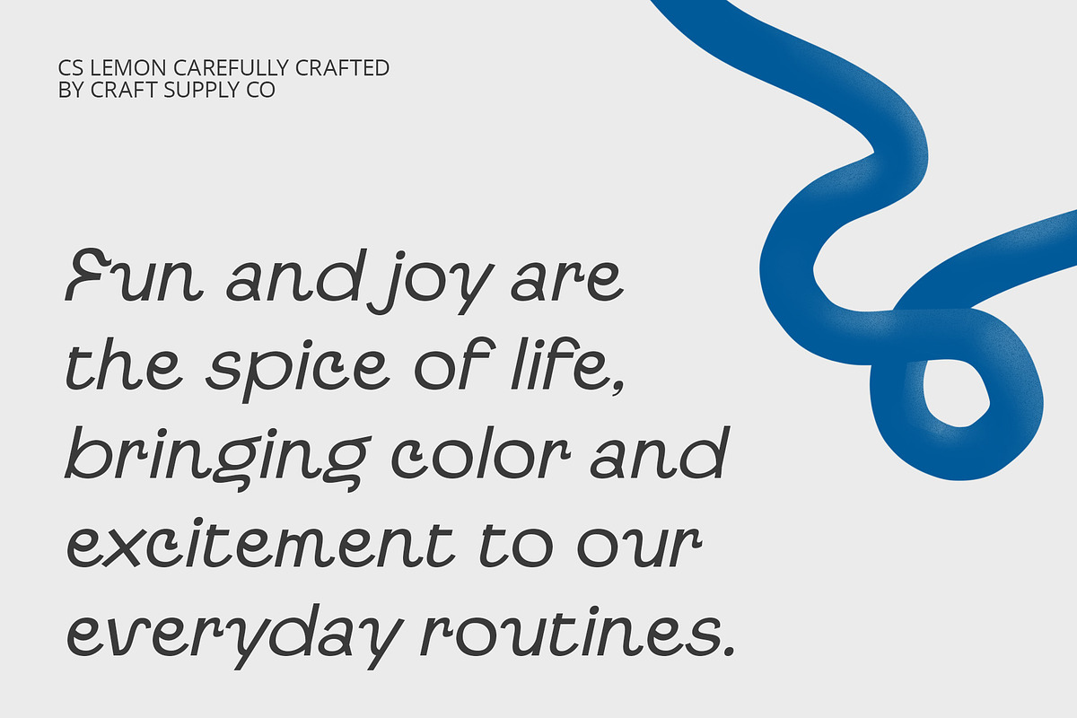 CS Lemon – Display Font, a Sans Serif Font by Craft Supply Co. (Photo 2 of 8)