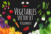 Vegetables vector set, a Food Illustration by Bigio Designs (Thumbnail 1 of 4)