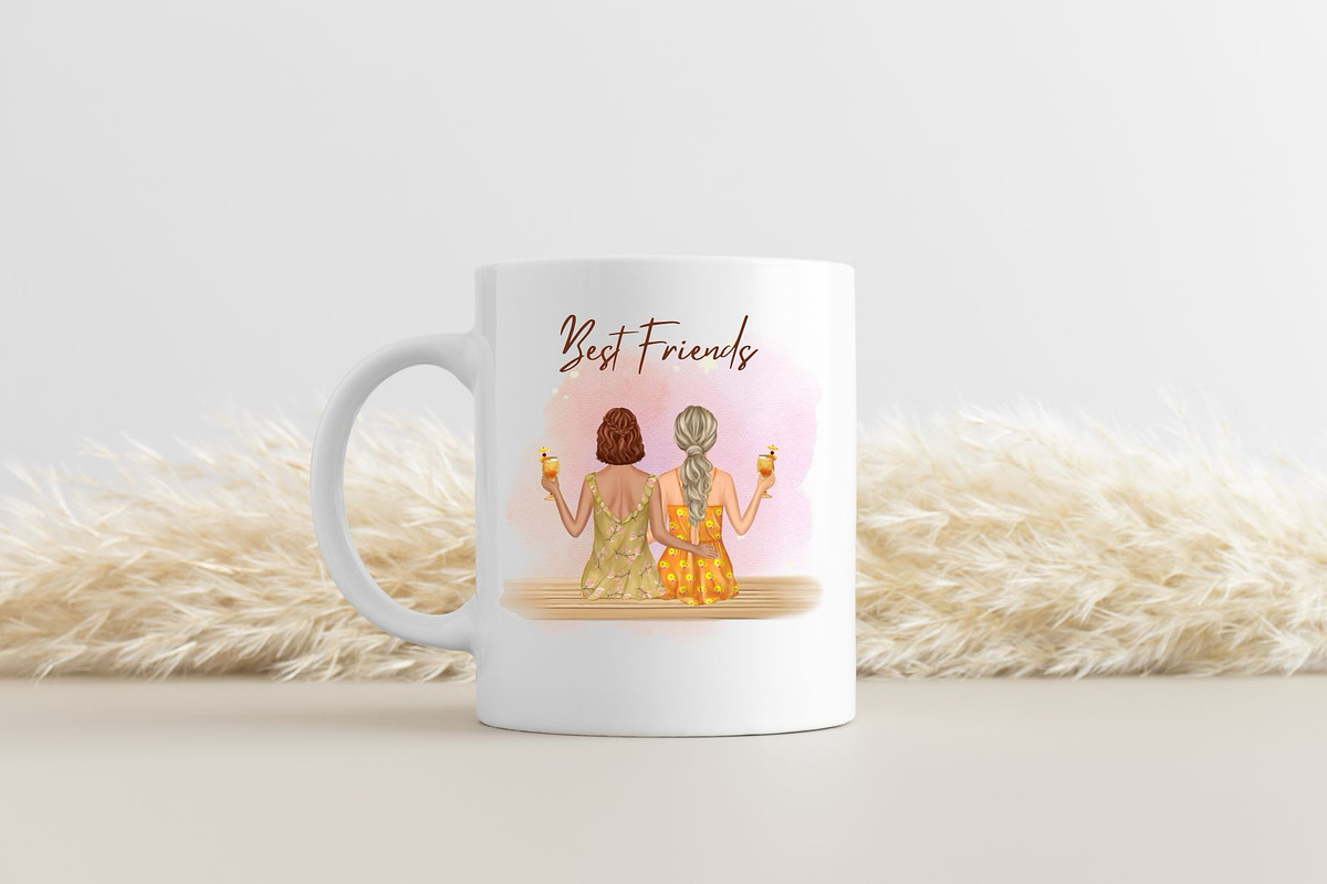 Best Friends Clipart. DIY Portrait, a Person Illustration by ColorfulPT (Photo 4 of 5)