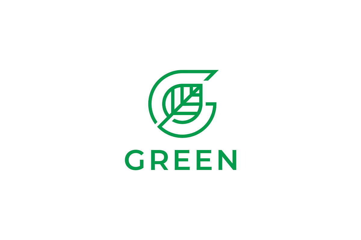 Green Leaf Logo Abstract Letter G, a Branding & Logo Template by Signatoro (Photo 1 of 3)