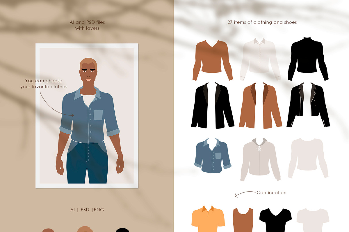 Portrait Creator - Man, a Person Illustration by PatrushevaYana (Photo 5 of 7)