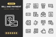 Bill And Payment Icons, an Icon by Spacepixel Creative (Thumbnail 1 of 3)