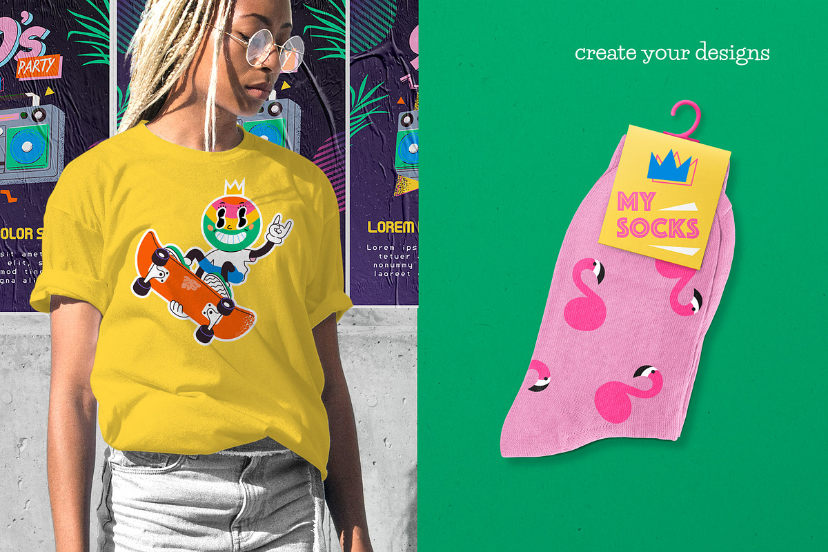 Trendy Cartoon Illustrations Set, an Illustration by Moonery's (Photo 9 of 15)