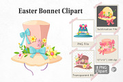 Easter Bonnet Clipart, a Graphic by Artnoy (Thumbnail 1 of 5)