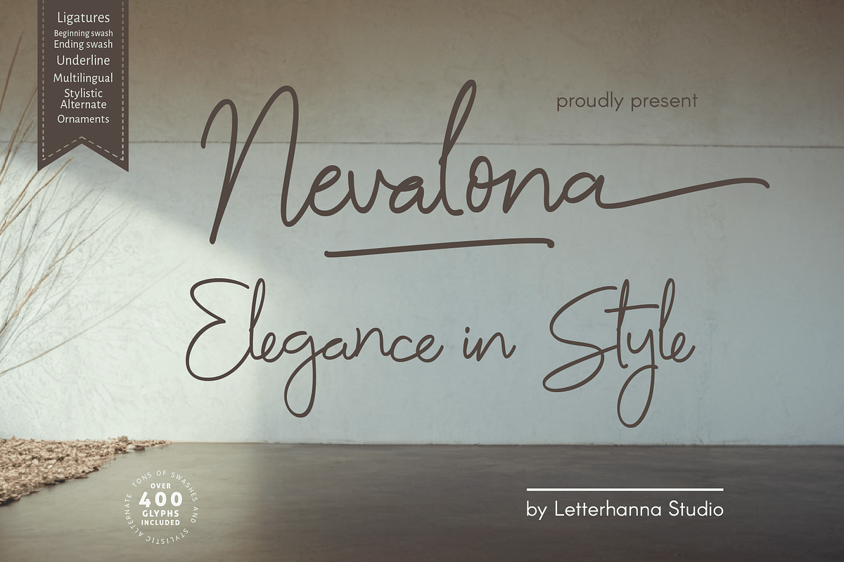 Nevalona Font, a Handwritten Font by Letterhanna Studio (Photo 1 of 16)