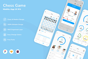 Chess Game Mobile App UI Kit, an UI Kit Template by Betush