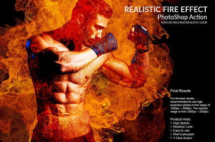 Realistic Fire Photoshop Action