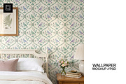 Bedroom Wallpaper Mockup PSD, a Household Mockup by 1001 mockups (Thumbnail 1 of 9)