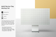Multi Device Clay Mockup Set, a Print Template by Tahtagraphic (Thumbnail 2 of 10)