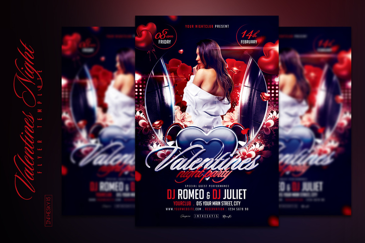 Valentines Night Flyer Template, a Flyer Template by InTheSky15 (Photo 3 of 3)