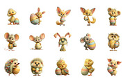 Whimsical baby easter animals clipar, an Illustration by CreationArt (Thumbnail 5 of 5)
