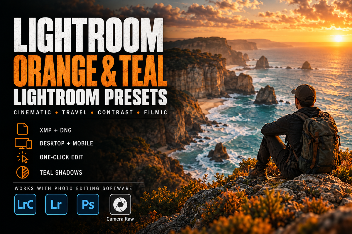 Orange and Teal Lightroom Presets, a Preset Add-On by AAA Presets (Photo 1 of 14)