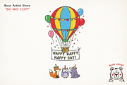 Cat and Animals Funny Birthday PNG, a Graphic by GlitterCraft (Thumbnail 56 of 101)