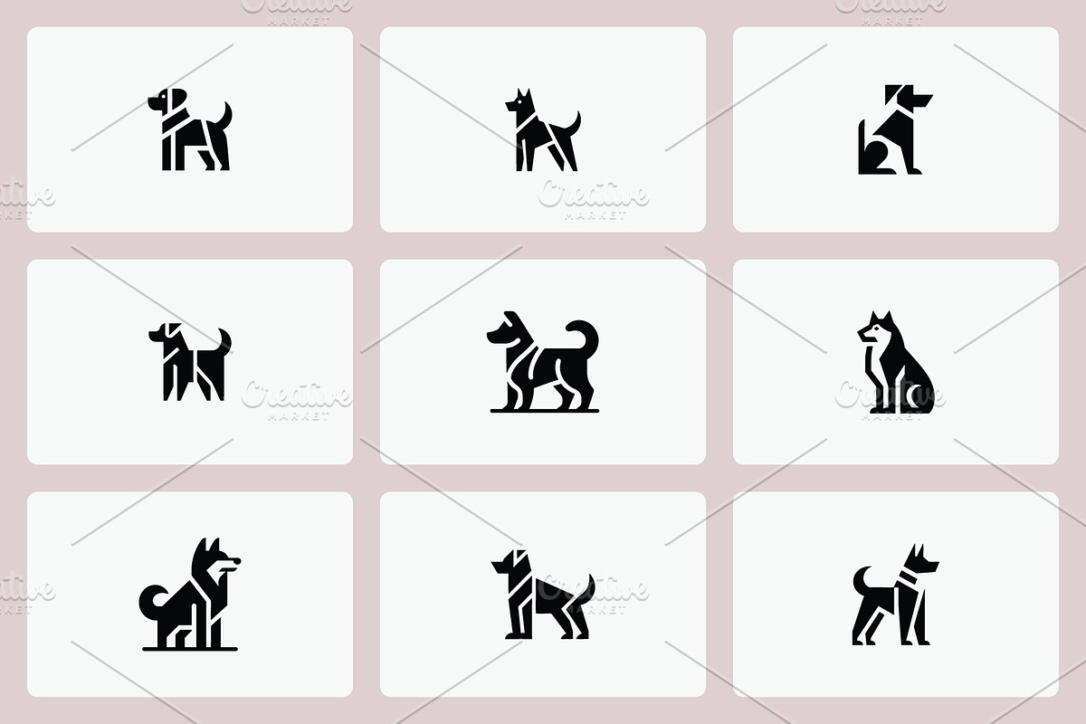 Dog Logo Collection, a Branding & Logo Template by Vectorium Studio (Photo 1 of 2)