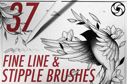 Fine Line & Stipple Brushes, a Brush Add-On by Easy Procreate