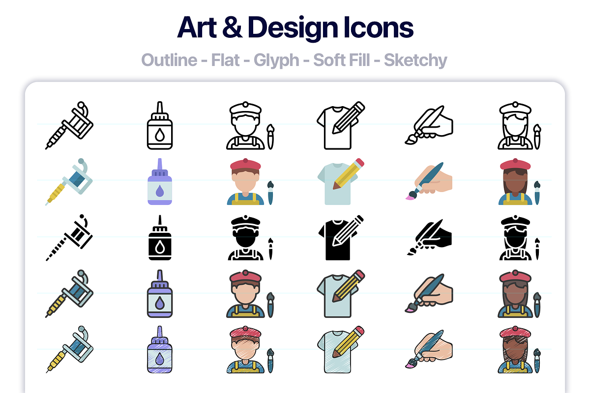 500 Art And Design Vector Icons, an Outline Icon by Juicy Icons (Photo 5 of 5)