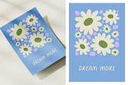 Retro hippie floral card designs set, a Decorative Illustration by Good Studio (Thumbnail 2 of 5)