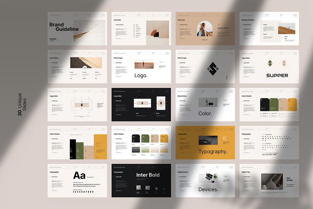 Brand Guideline Keynote Presentation, a Presentation Template by UInstrument (Photo 9 of 9)