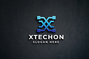 Network & Data Tech X Letter Logo, a Branding & Logo Template by Design_Planet (Thumbnail 2 of 2)