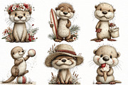Whimsical summer seal Clipart, an Illustration by Designworld (Thumbnail 3 of 7)