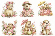 Whimsical Summer Capybara clipart, an Illustration by Designworld (Thumbnail 3 of 7)