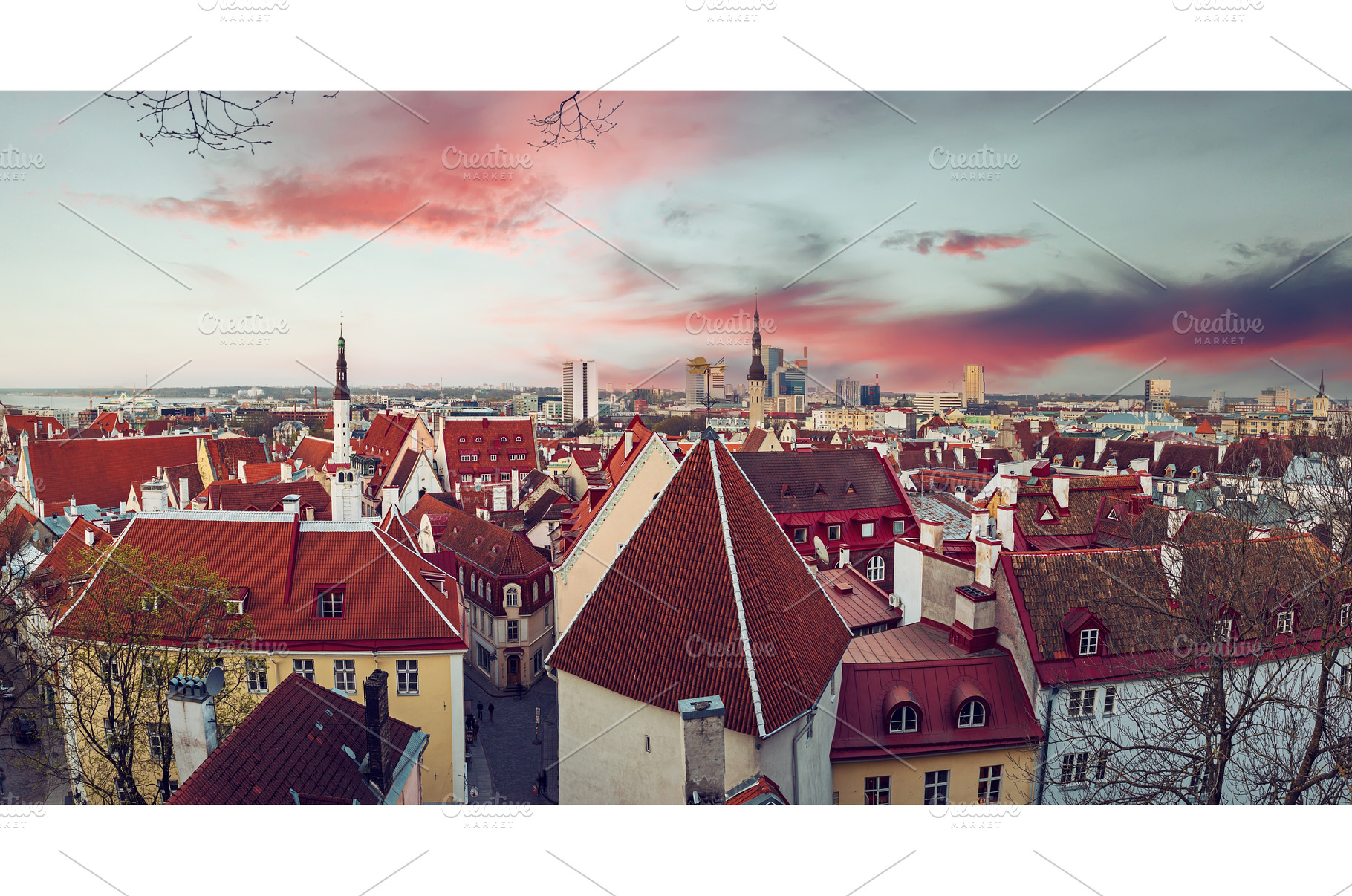 Tallinn view at sunset, an Architecture Photo by Nature and travel