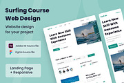 Surfing Lessons Web Design, a Wireframe Template by INSPR STD (Thumbnail 1 of 6)