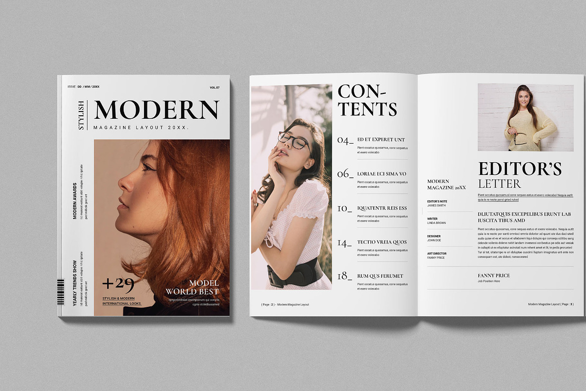 Modern Magazine Template preview 2