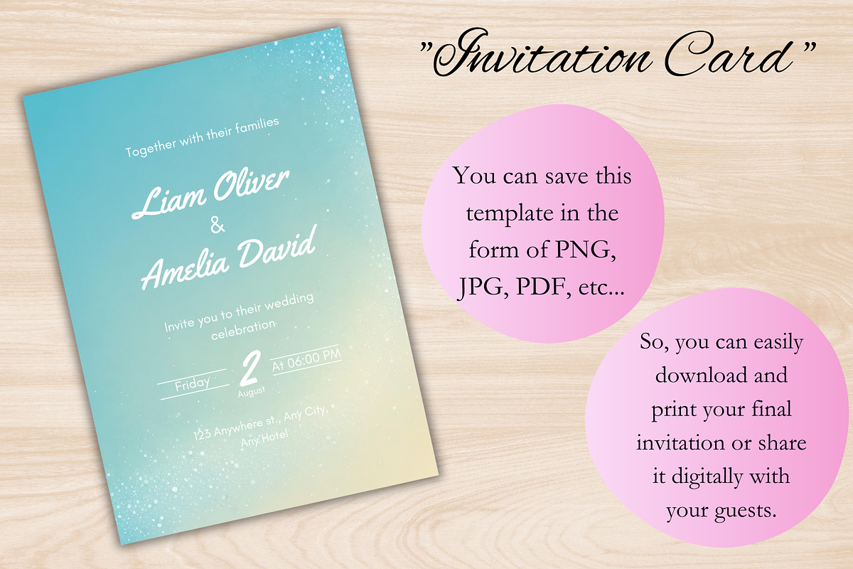 Beach Wedding Invitation Template, an Invitation Template by Talentex Invitations (Photo 2 of 4)