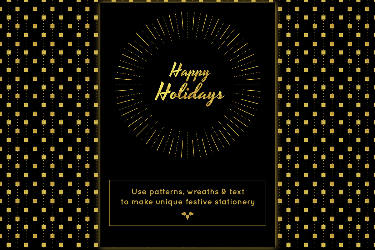 Festive Gold Patterns, a Pattern Graphic by HMJS Designs (Photo 4 of 7)
