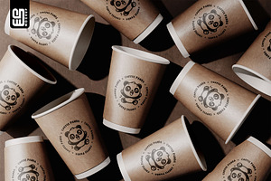 Kraft Paper Coffee Cup Mockup