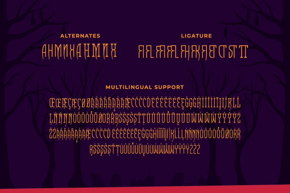 Racula - Gothic Serif Font, a Serif Font by Typefactoryco (Photo 3 of 8)