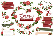 Christmas Floral Heart Wreath Vector, an Illustration by Amanda Ilkov (Thumbnail 1 of 5)